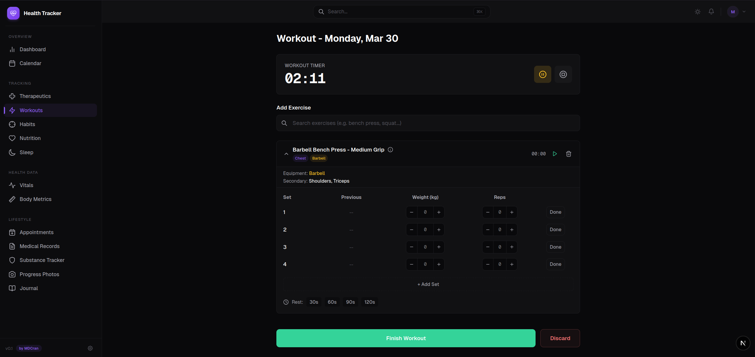 Health Tracker (w/ AI Nutrition) screenshot 2