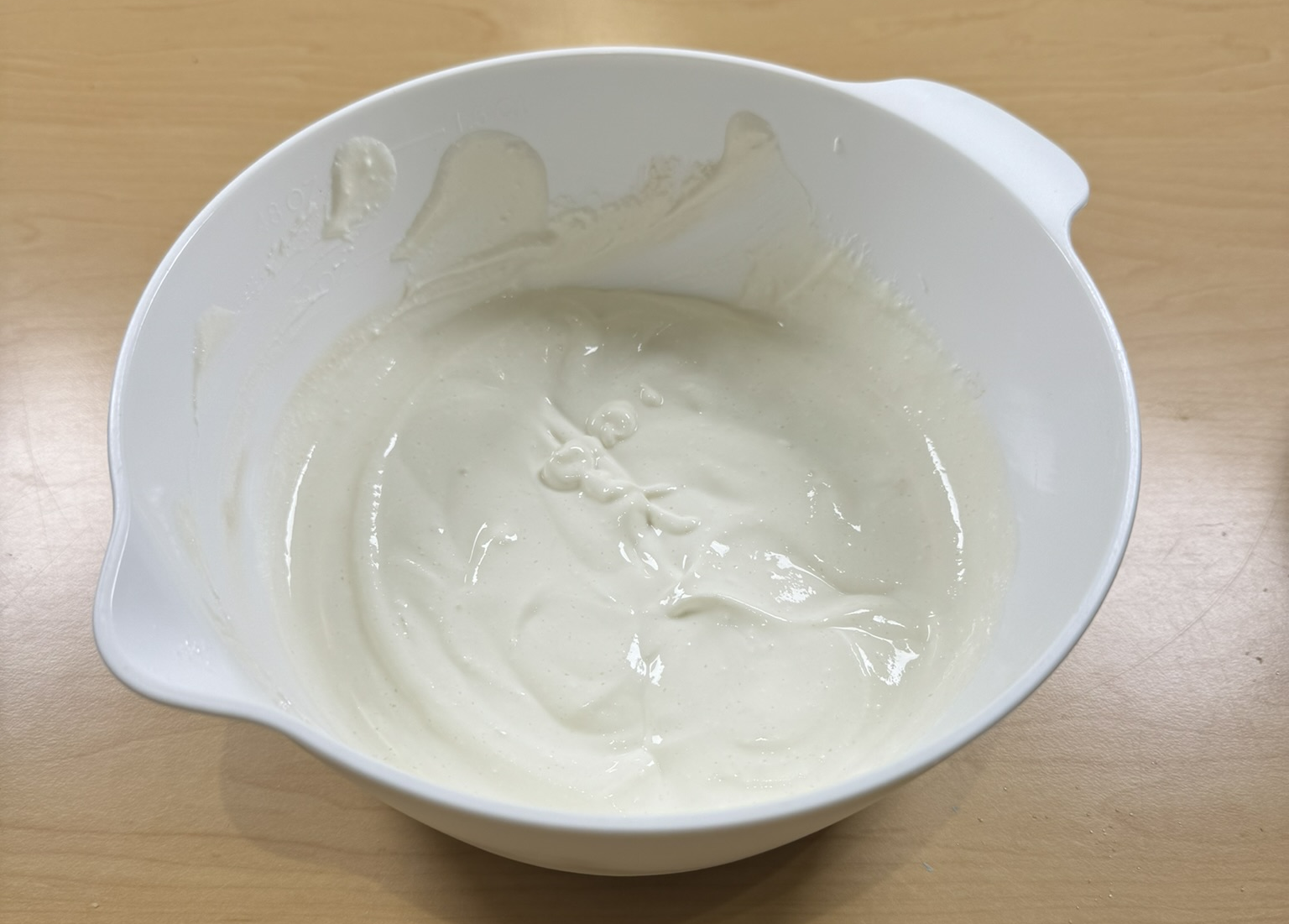 Sour cream layer mixed