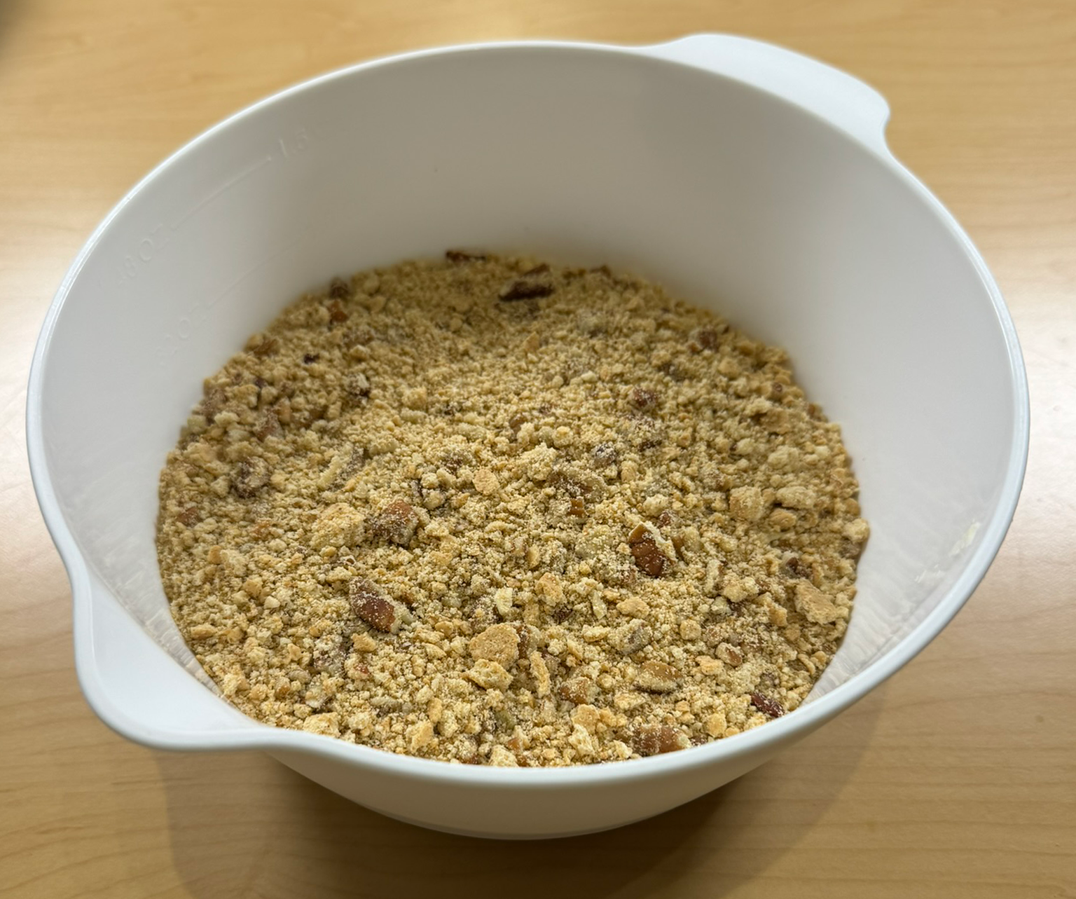 Graham cracker crust steps 1-4